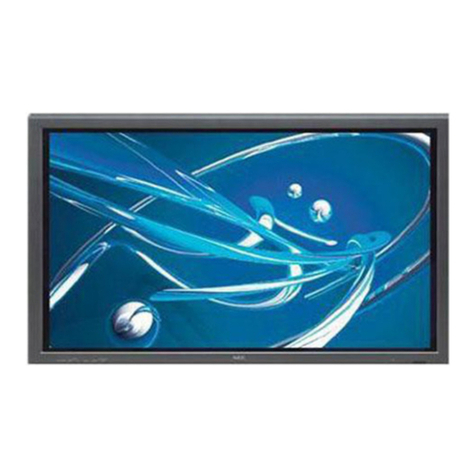 NEC 60XM5 - PlasmaSync - 60" Plasma Panel User manual