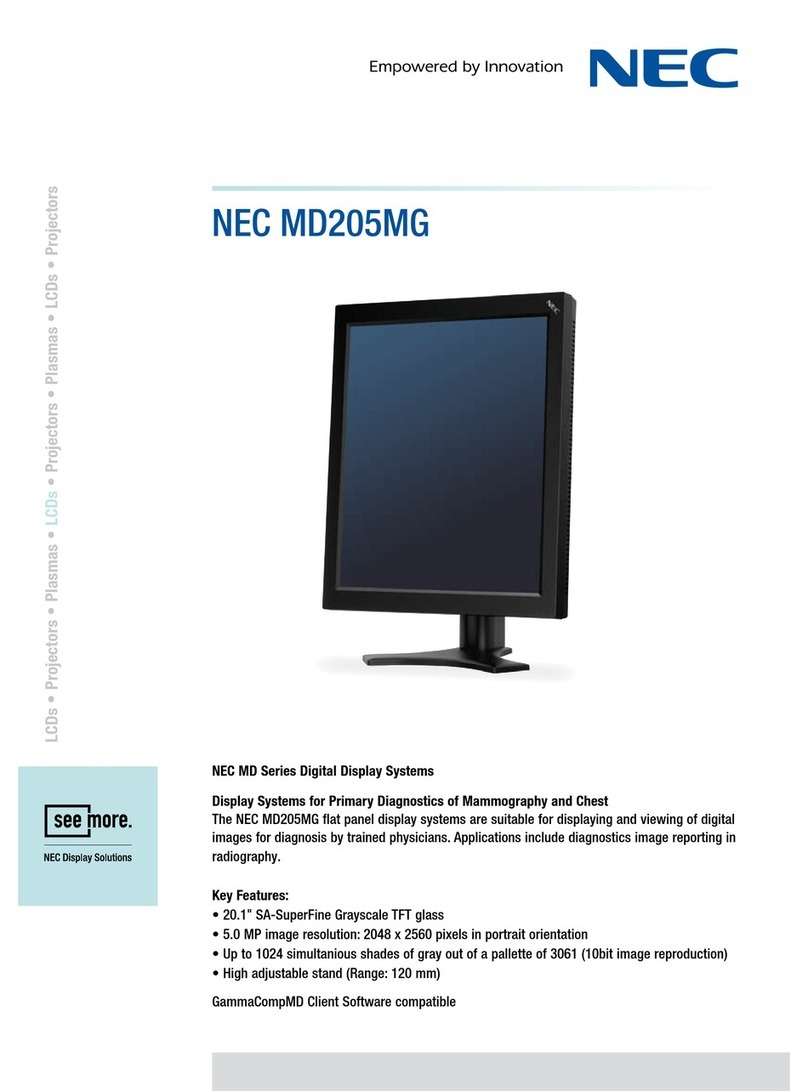 NEC MultiSync MD205MG User manual