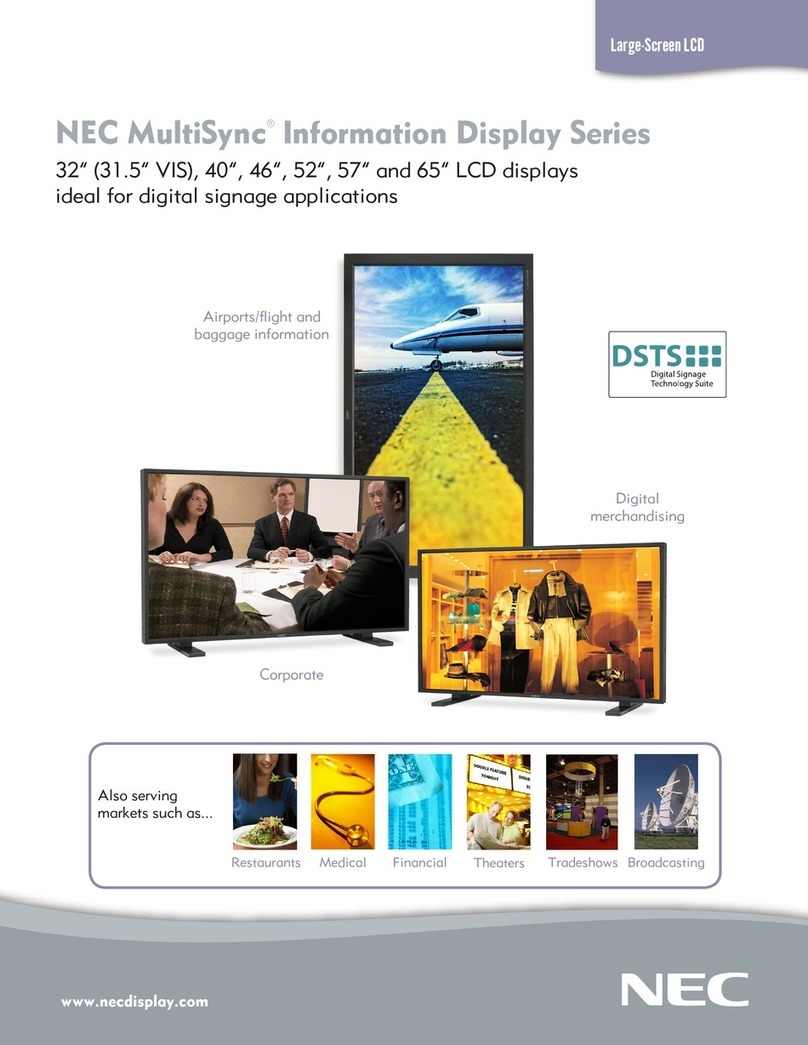 NEC LCD4020-2-IT - MultiSync - 40" LCD Flat Panel... User manual