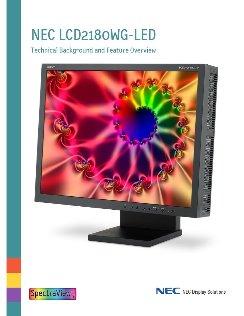 NEC MultiSync LCD2180WG-LED User manual