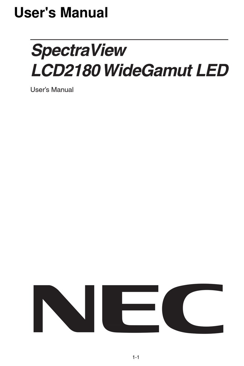 NEC MultiSync LCD2180WG-LED User manual