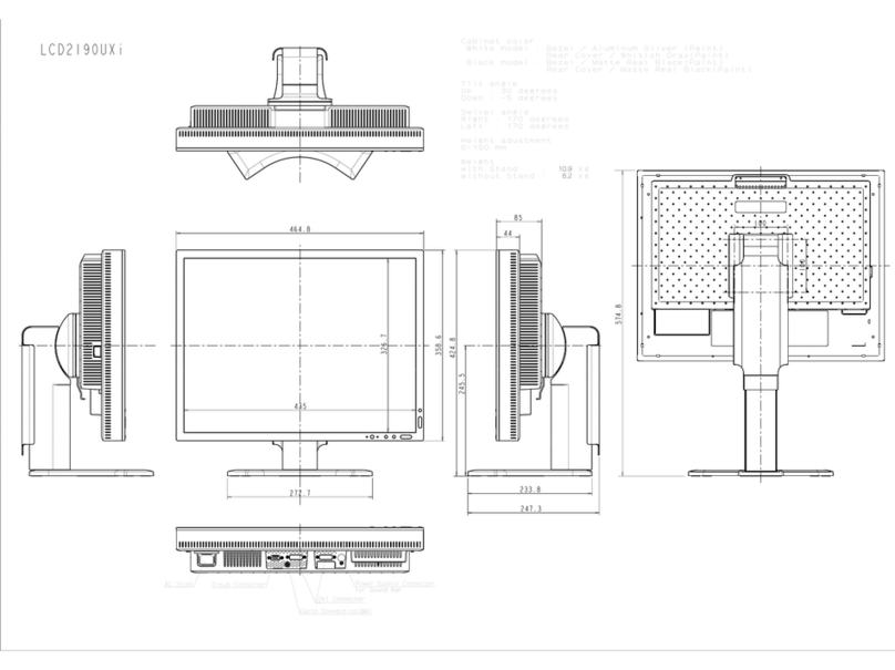 NEC LCD2190UXI - MultiSync - 21.3" LCD Monitor User manual