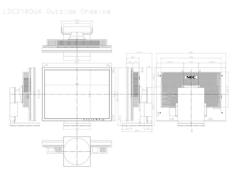 NEC MultiSync LCD2180UX Guide