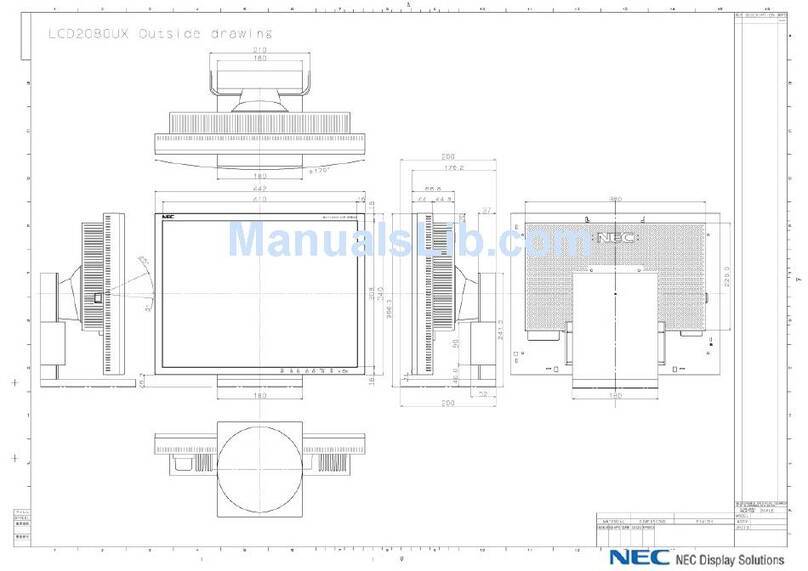 NEC LCD2080UX - MultiSync - 20.1" LCD Monitor Guide NEC LCD2080UX - MultiSync - 20.1" LCD Monitor Guide