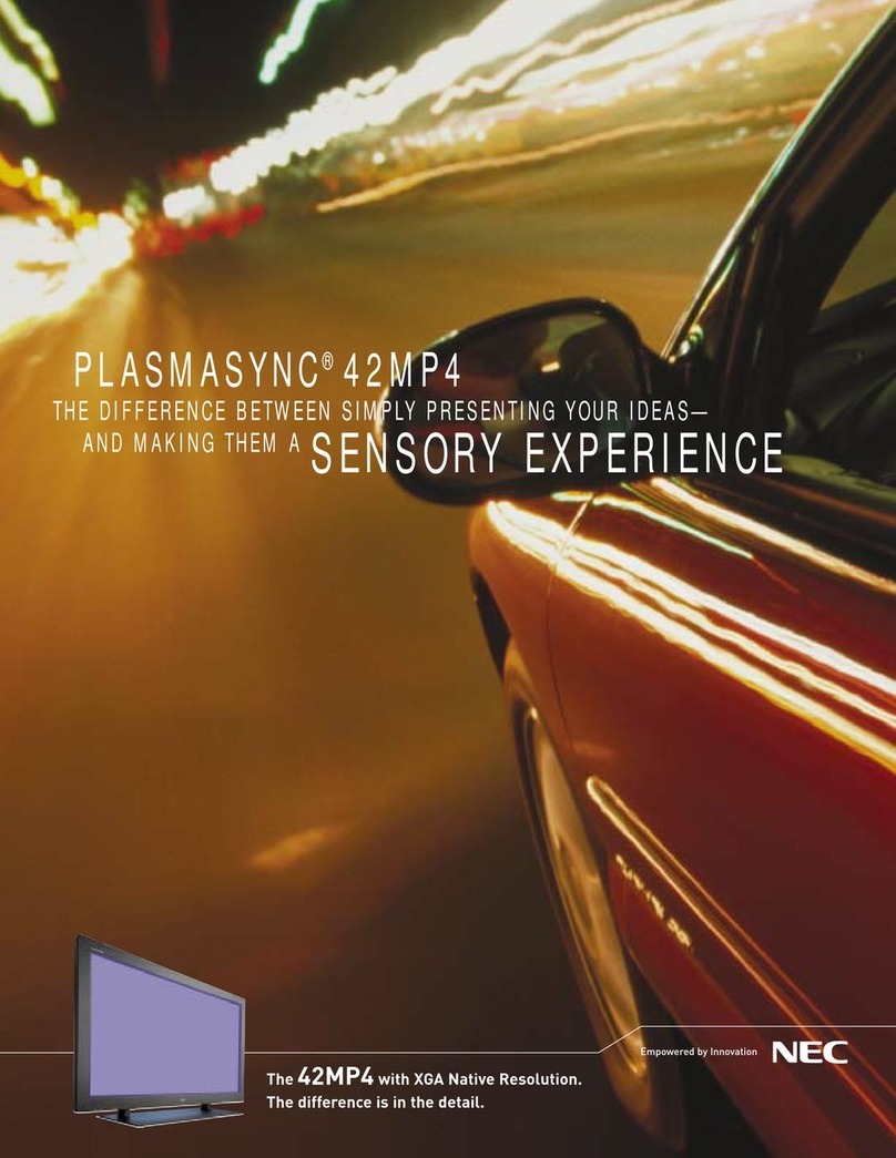 NEC PlasmaSync 42MP4 User manual