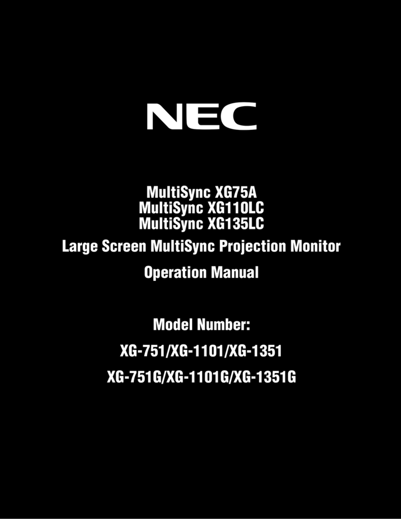NEC MultiSync XG-1101 User manual