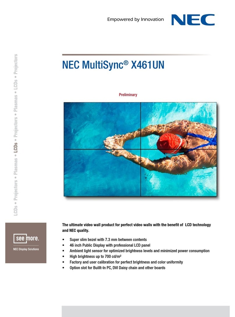 NEC X461UN - MultiSync - 46" LCD Flat Panel... User manual