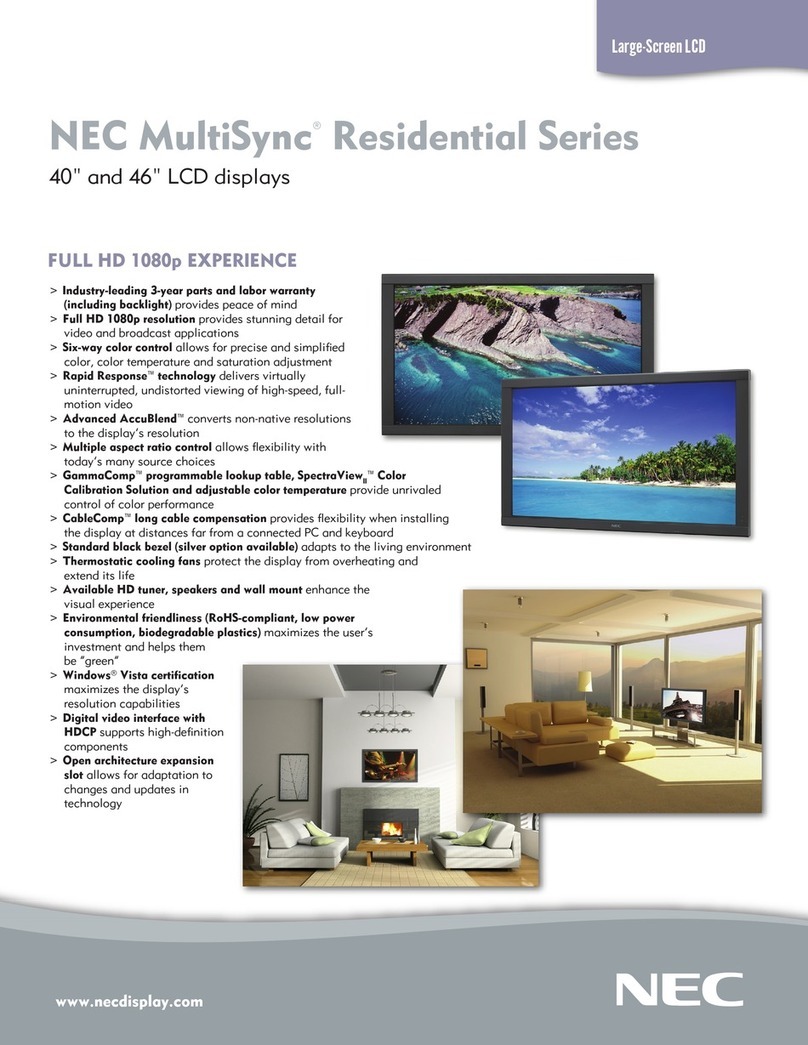 NEC MultiSync SC40 User manual