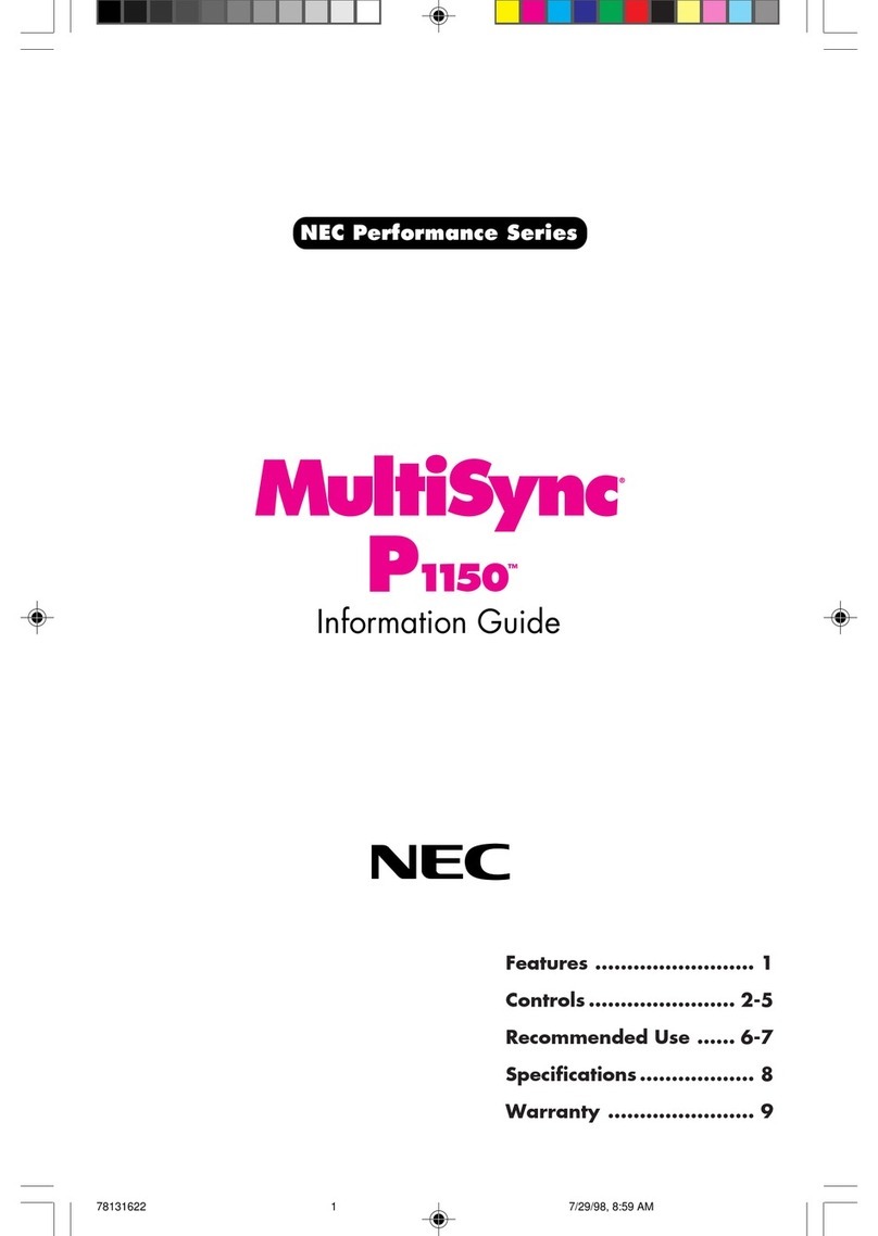 NEC P1150 - MultiSync - 21" CRT Display Technical manual
