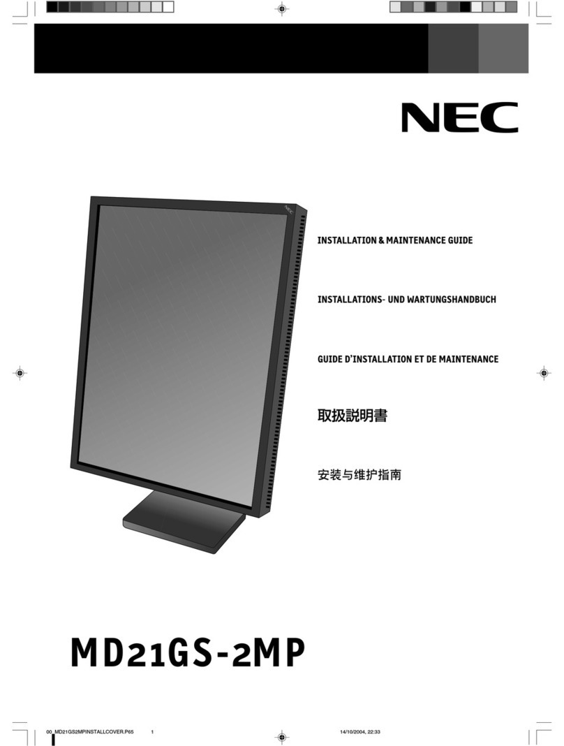 NEC MultiSync MD21GS-2MP Product manual