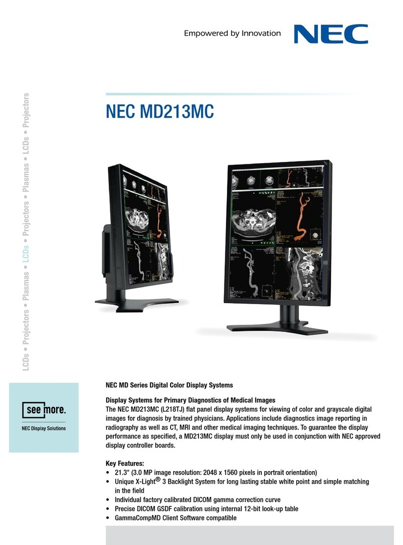 NEC MD213MC - MultiSync - 21.3" LCD Monitor User manual