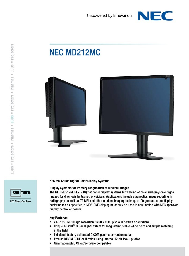 NEC MD212MC - MultiSync - 21.3" LCD Monitor User manual