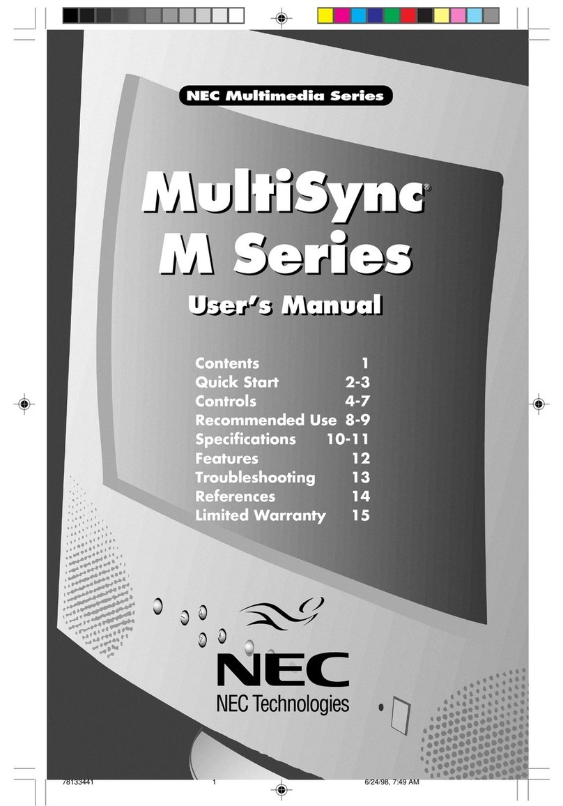 NEC MultiSync M500 User manual NEC MultiSync M500 User manual