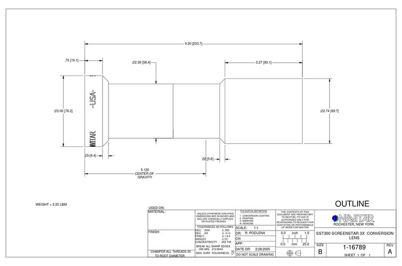 Navitar SST300 Dimensional drawing