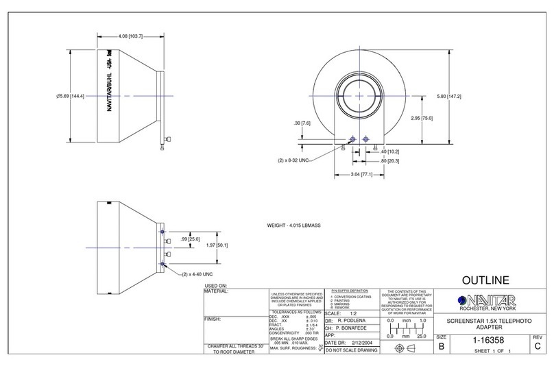 Navitar SST150 Dimensional drawing