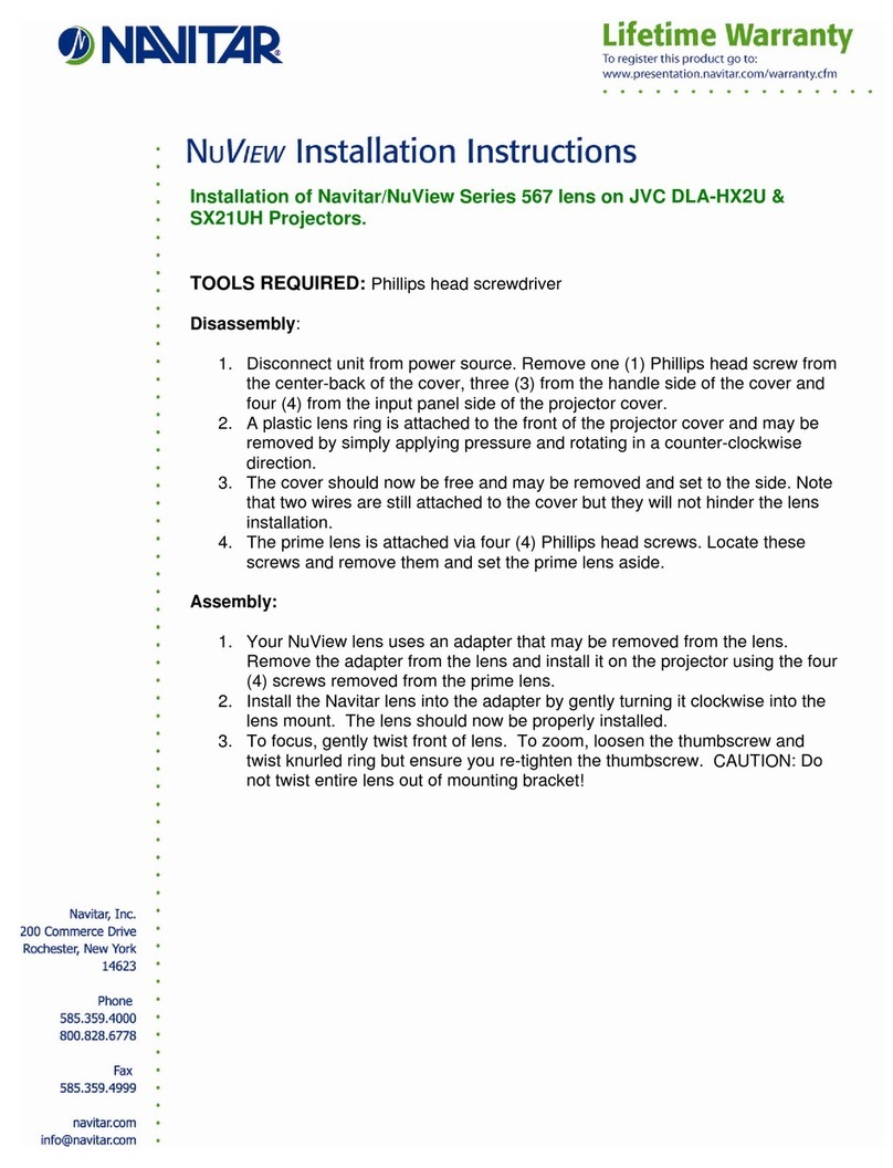 Navitar 567MC500 User manual