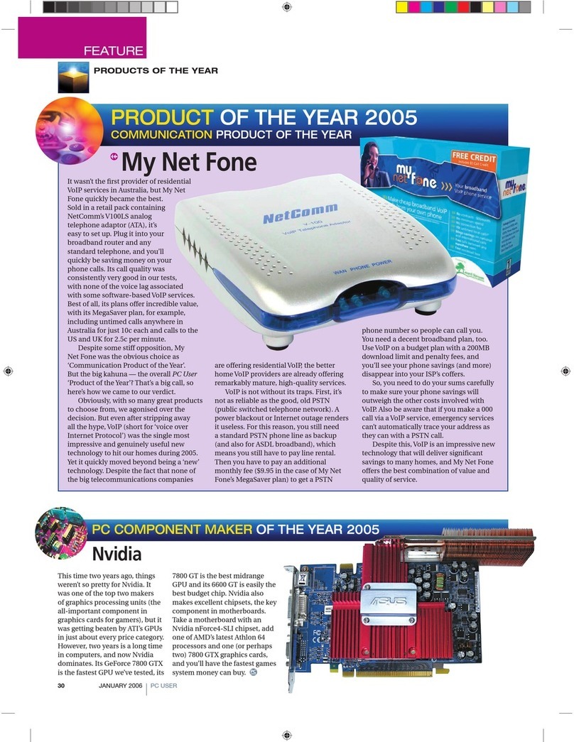 NetComm V100 User manual