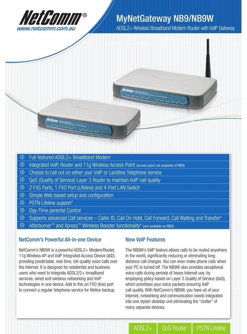 NetComm Freshtel NB9 User manual