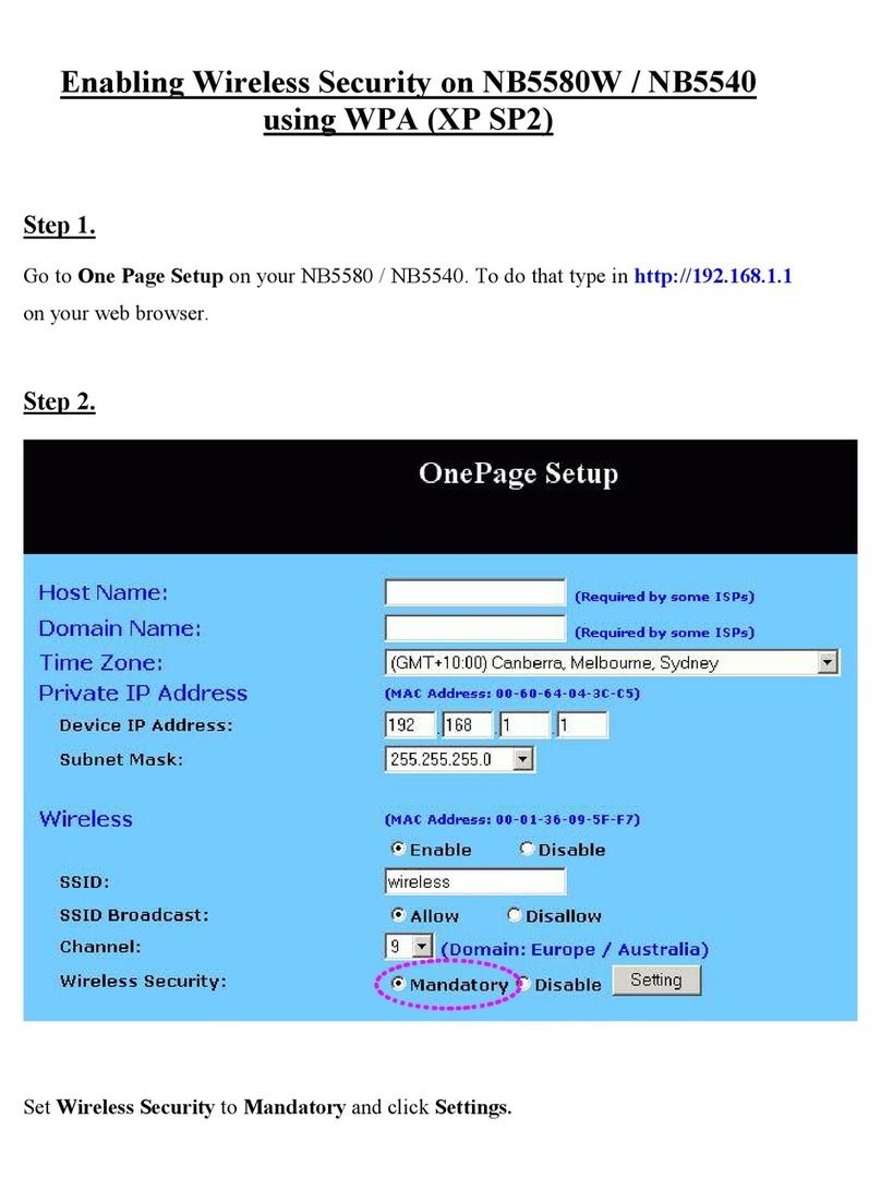 NetComm NB5580W User manual NetComm NB5580W User manual