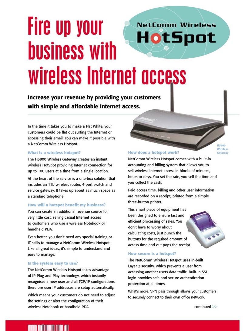 NetComm HS800 User manual