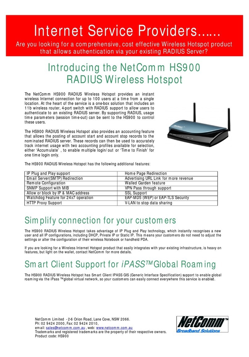NetComm HS900 User manual