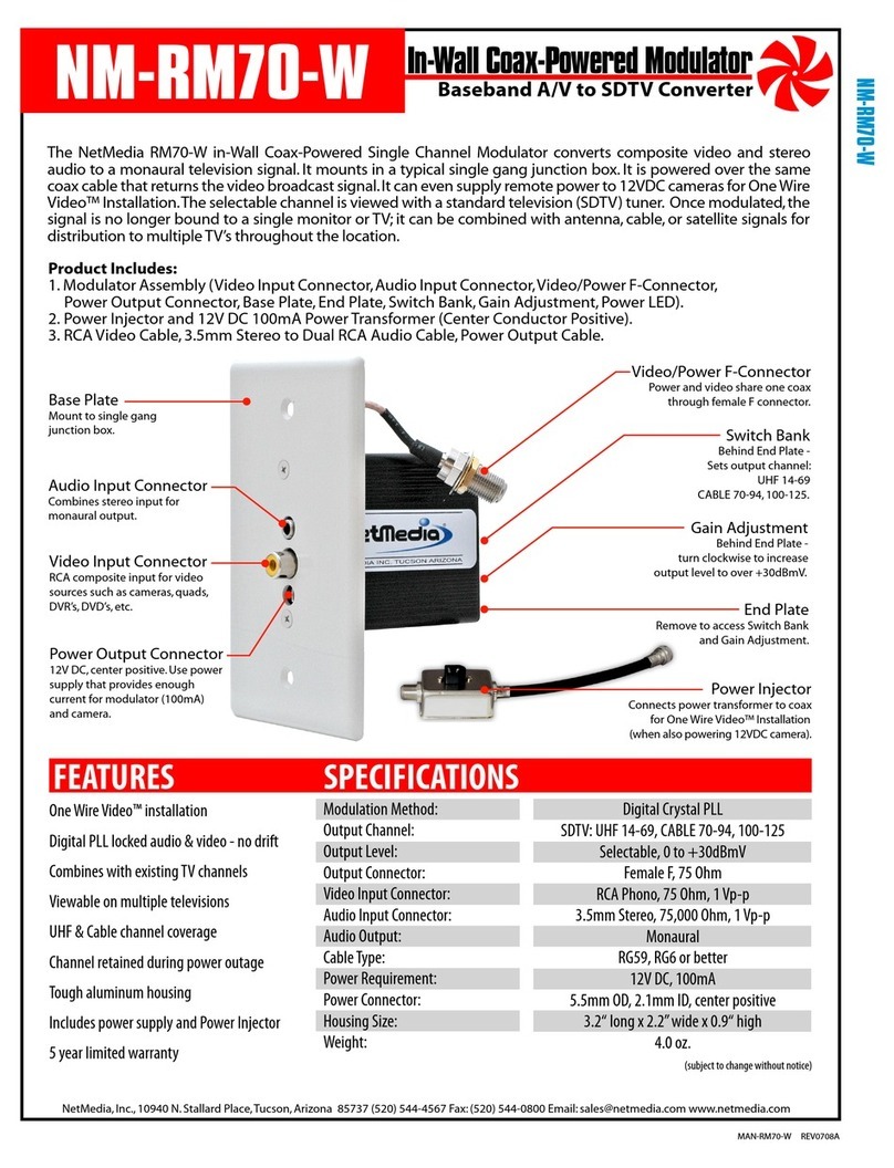 Net Media RM70-W User manual