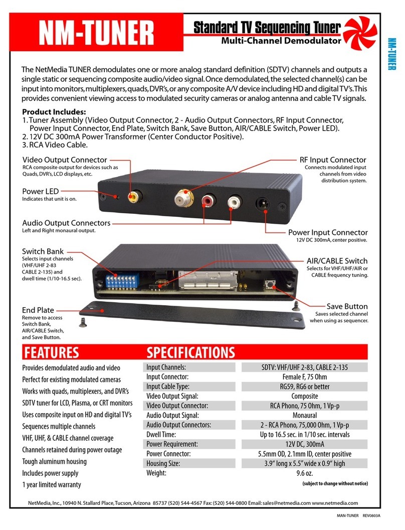 Net Media NM-TUNER User manual