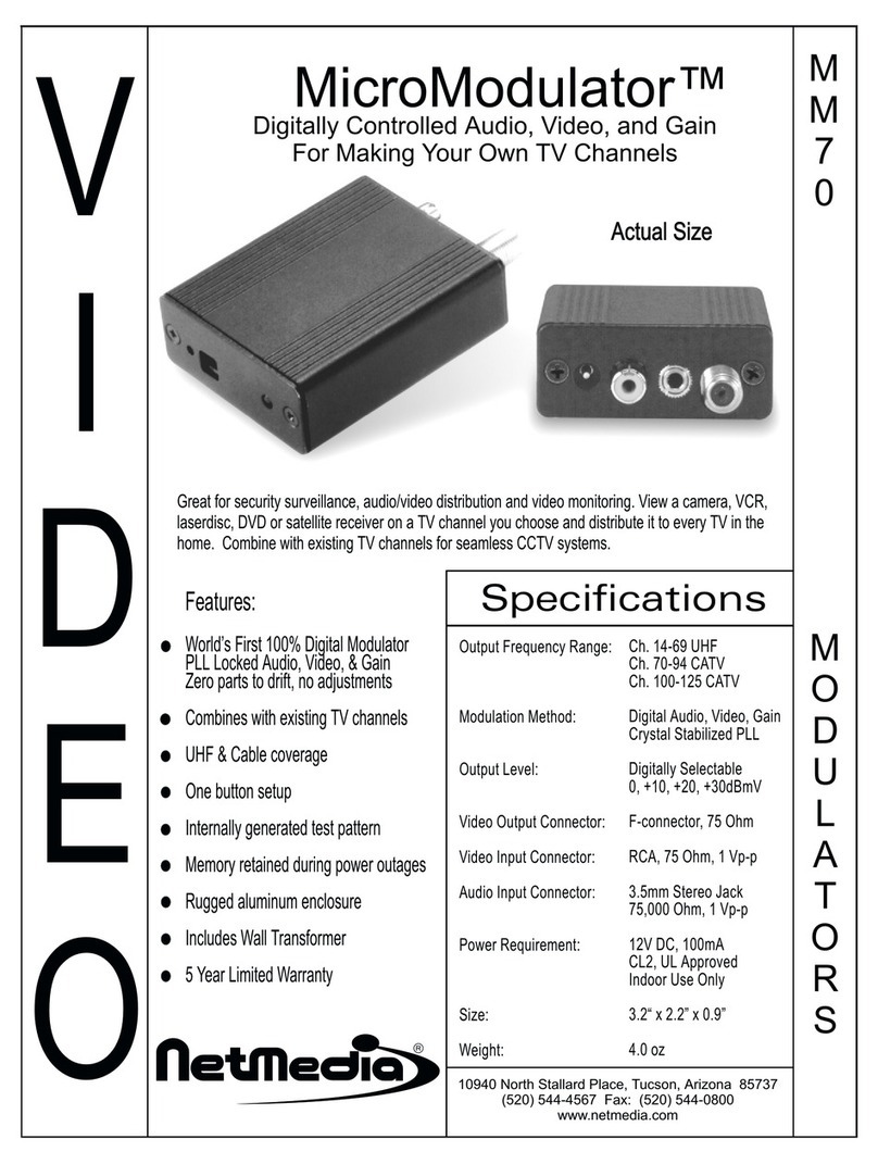 Net Media MicroModulator MM70 User manual