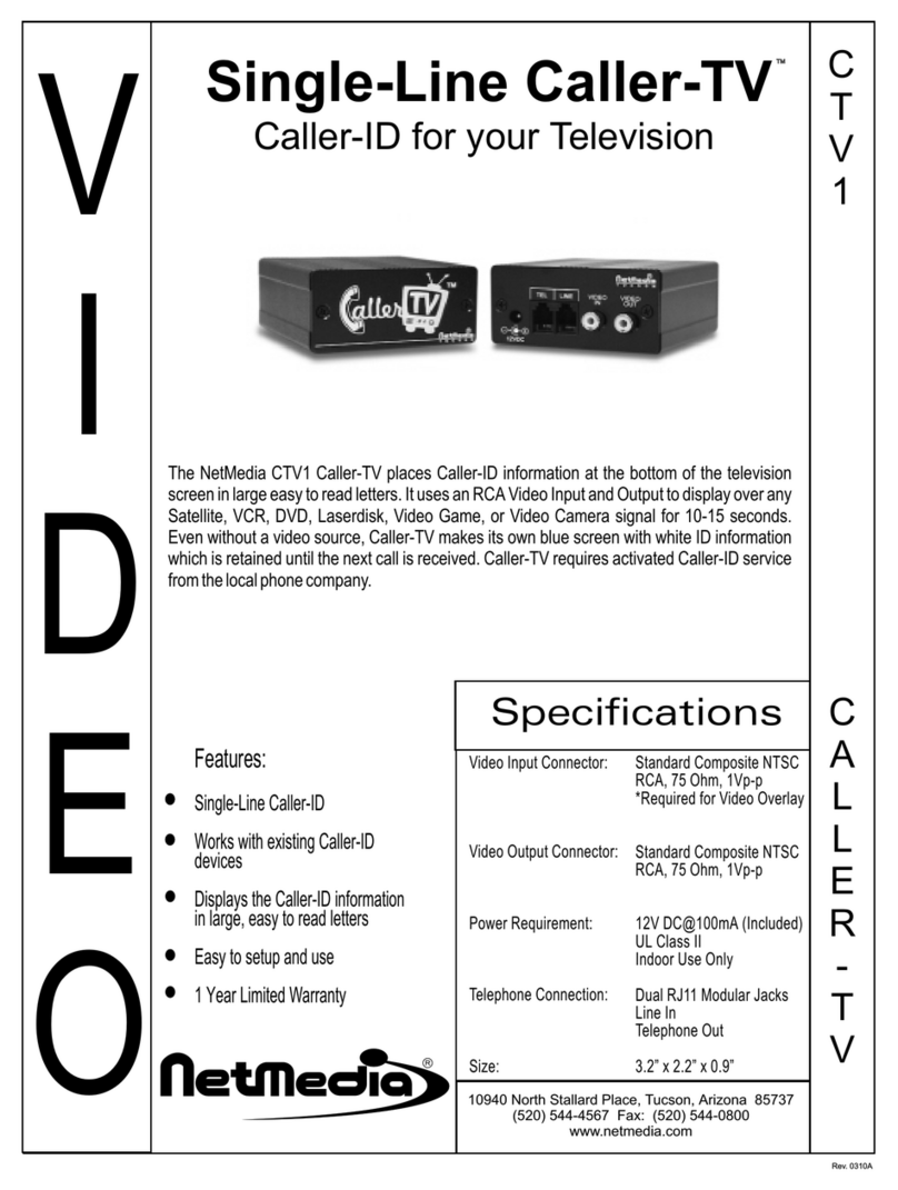 Net Media CTV1 User manual