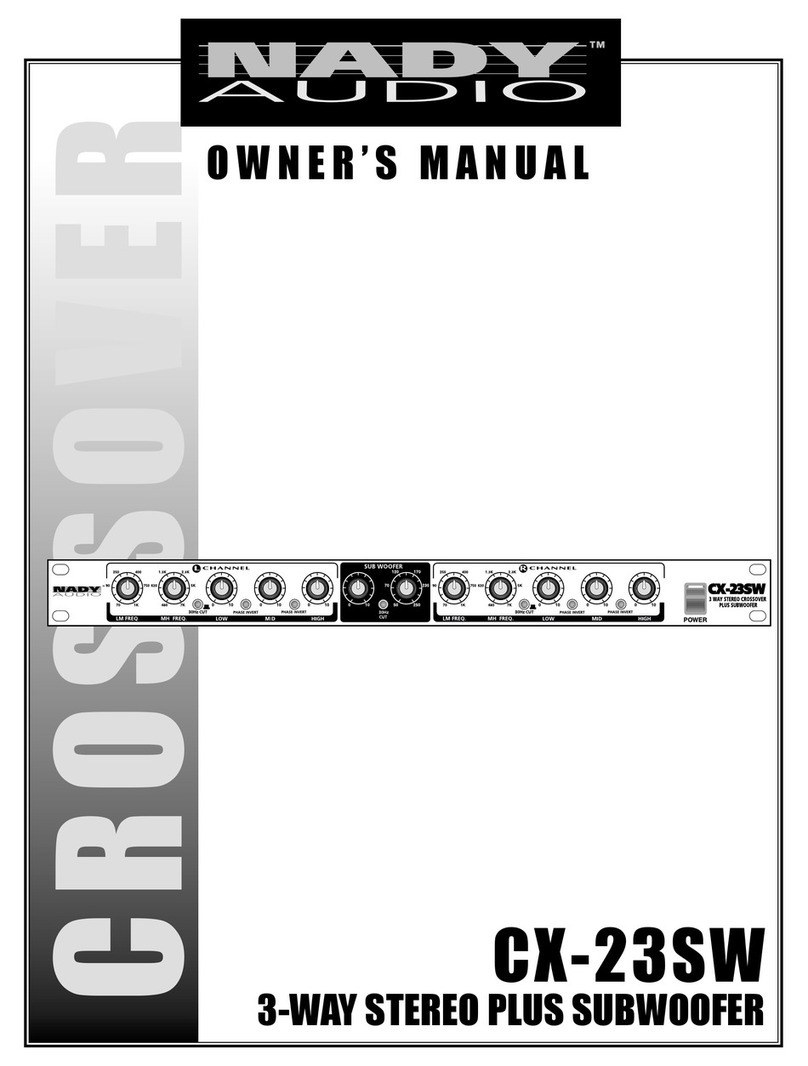 Nady Audio CX-23SW owner's manual