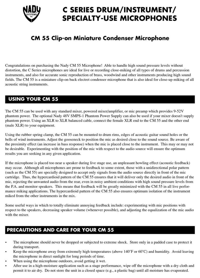 Nady Systems CM 55 user guide