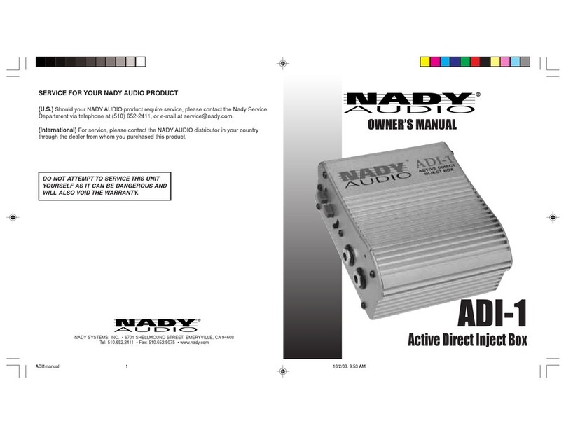 Nady Audio ADI-1 User manual