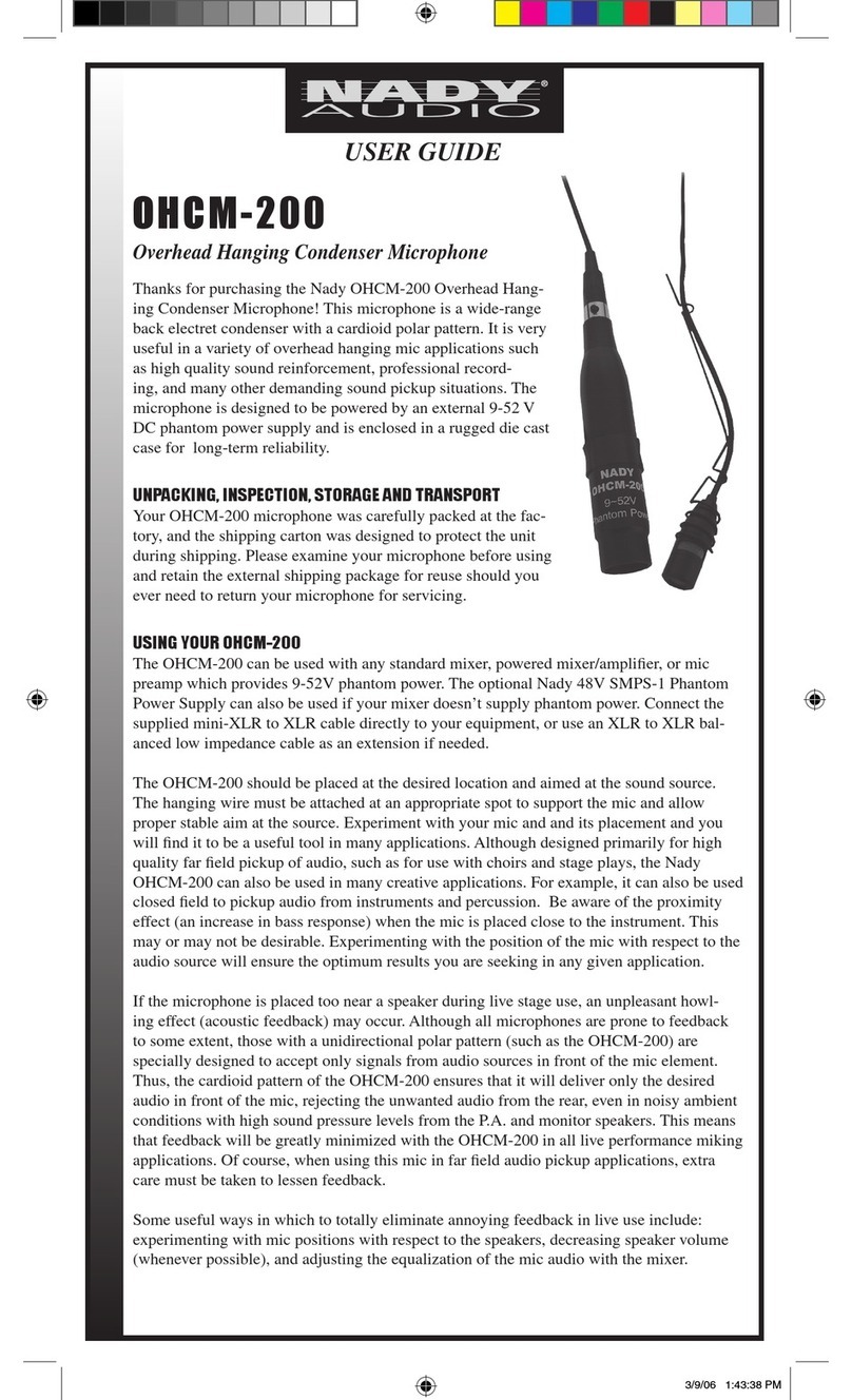 Nady Systems OHCM-200 user guide