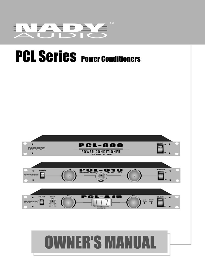 Nady Systems PCL-800 owner's manual