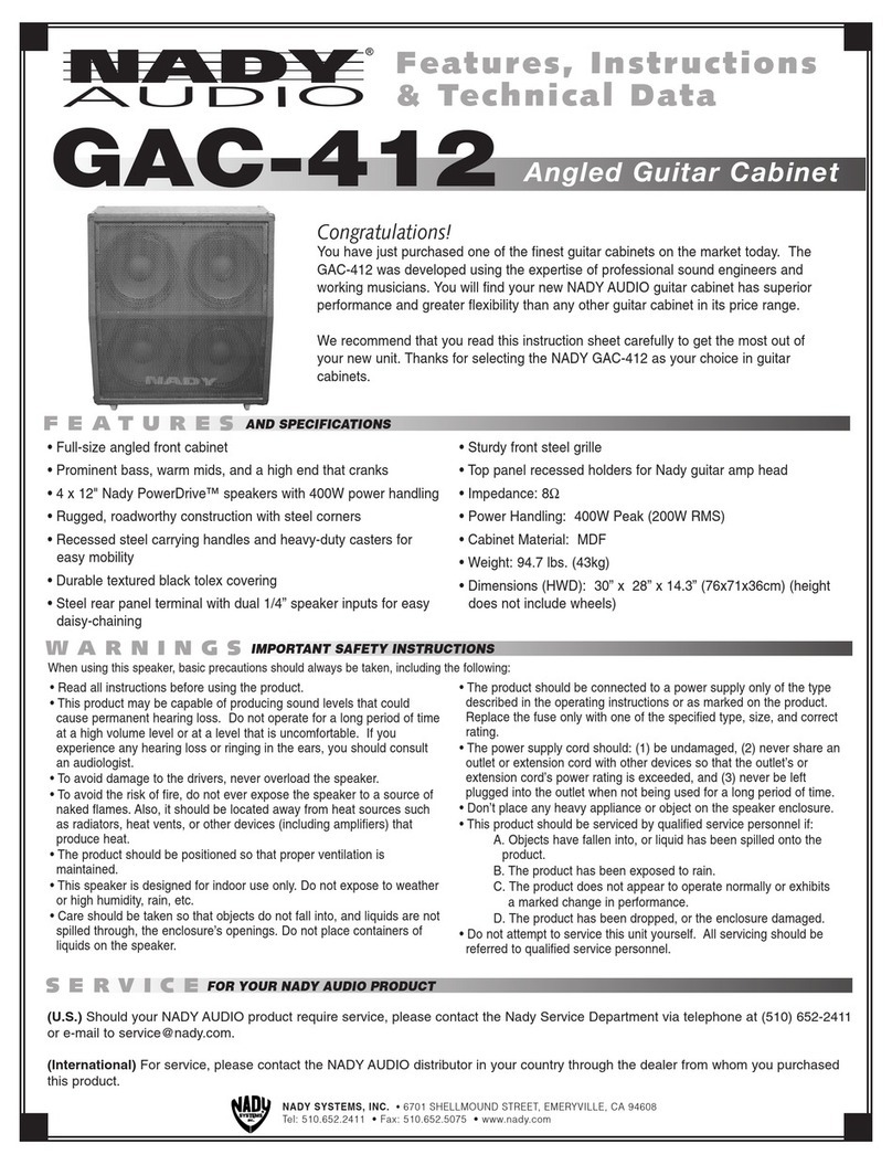 Nady Audio GAC-412 Instruction manual