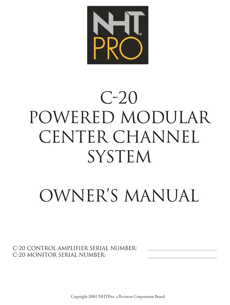 NHT C-20 User manual