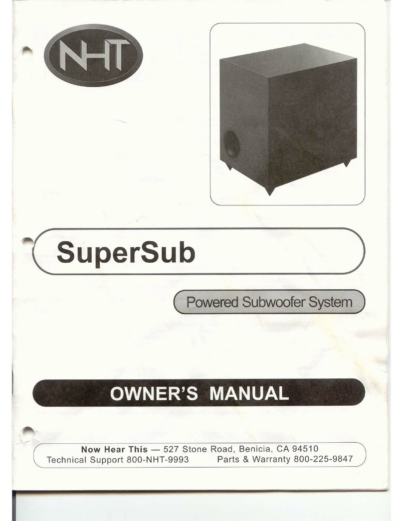 NHT SuperSub user guide