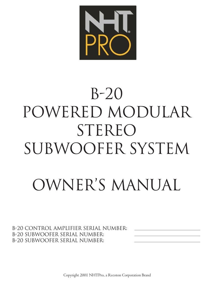 NHT B-20 User manual