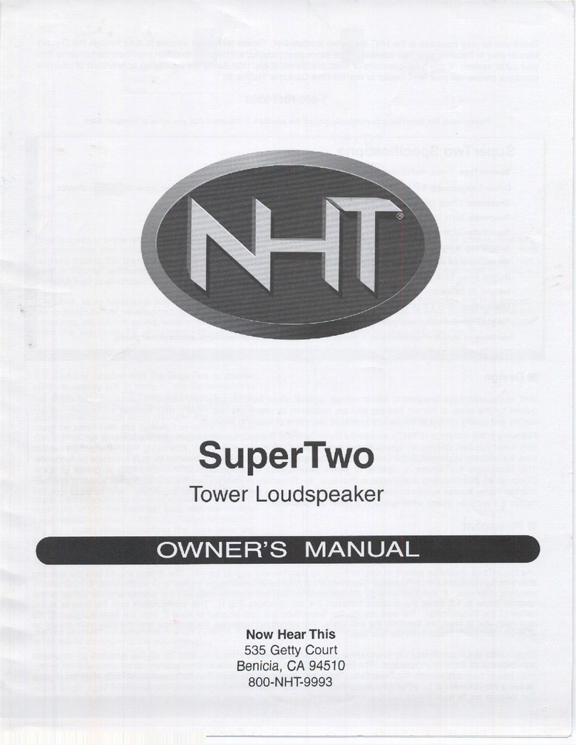 NHT Performance Series SuperTwo User manual