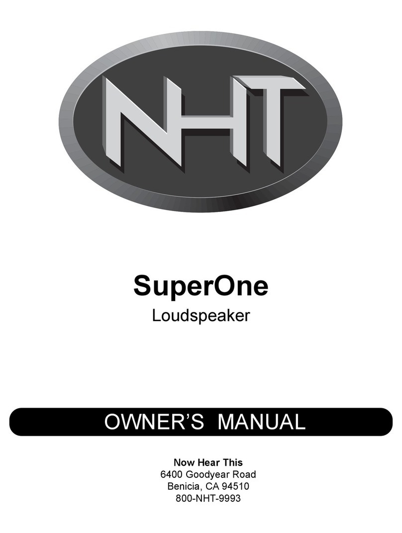 NHT Performance Series SuperOne User manual