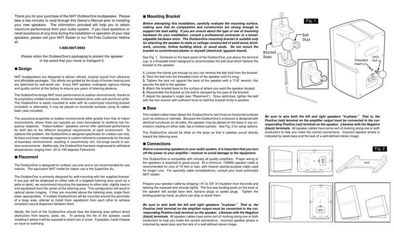 NHT OutdoorOne user guide