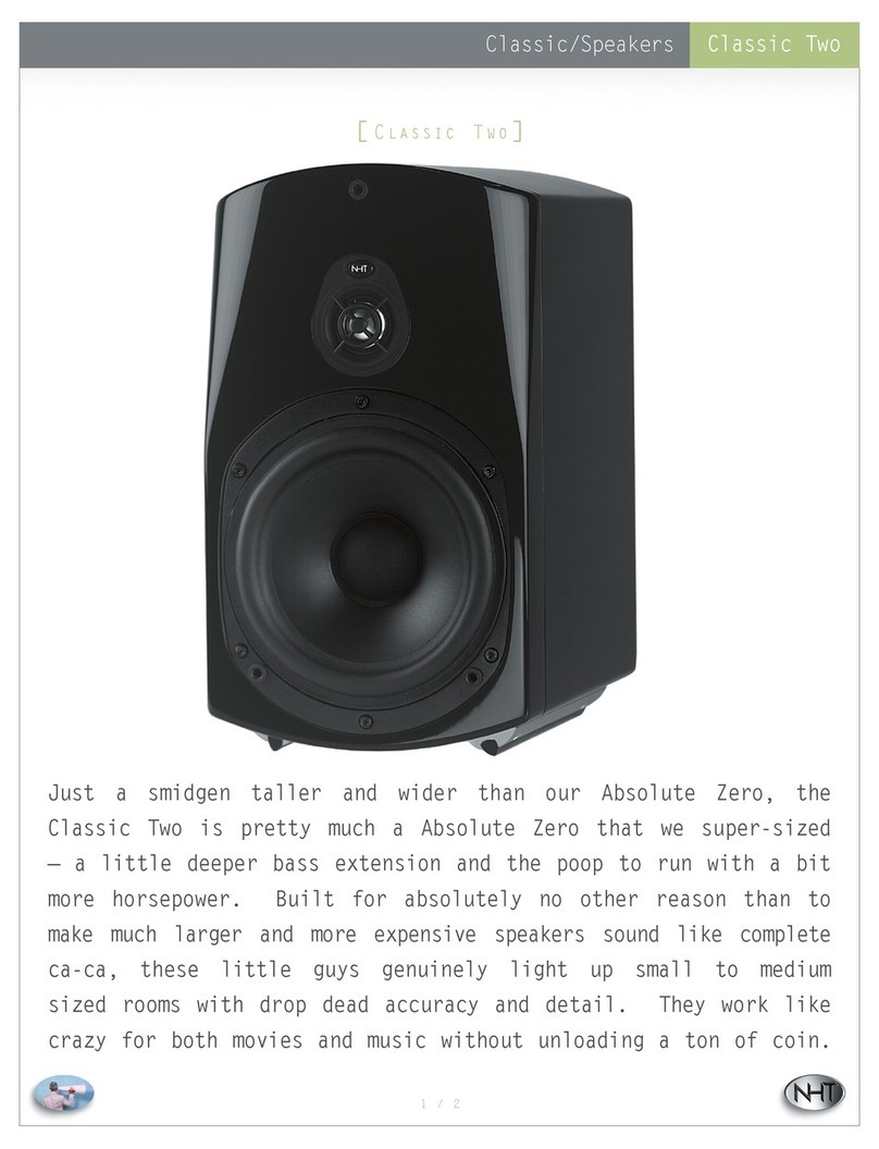NHT Classic N-2B User manual
