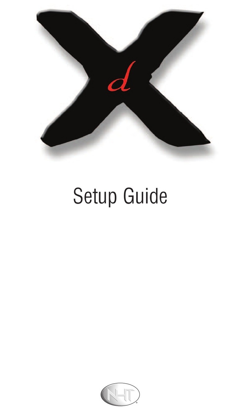 NHT Xd system User manual