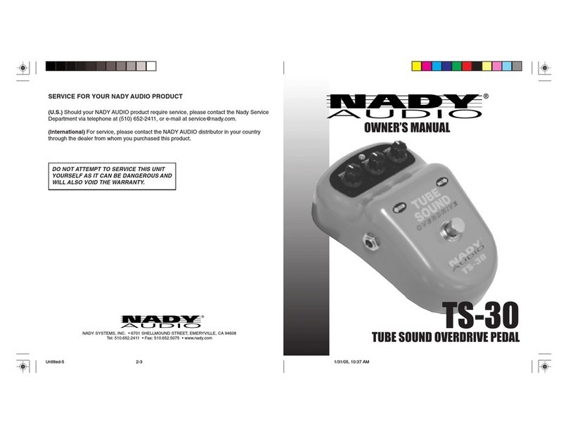 Nady Systems TS-30 owner's manual