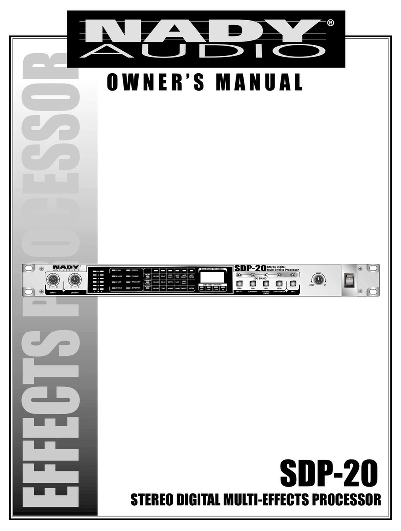 Nady Systems SDP-20 owner's manual