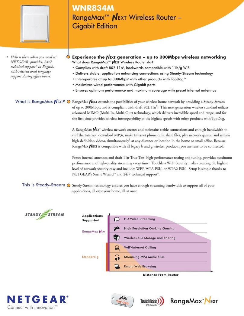 NETGEAR RangeMax Next WNR834M User manual