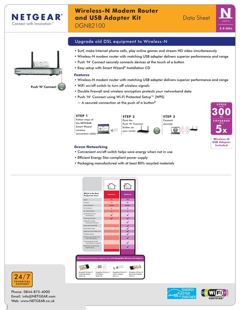 NETGEAR DGN2000 - Wireless Router datasheet