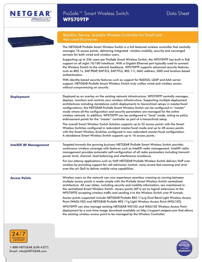NETGEAR WFS709TP - ProSafe Smart Wireless Controller User manual