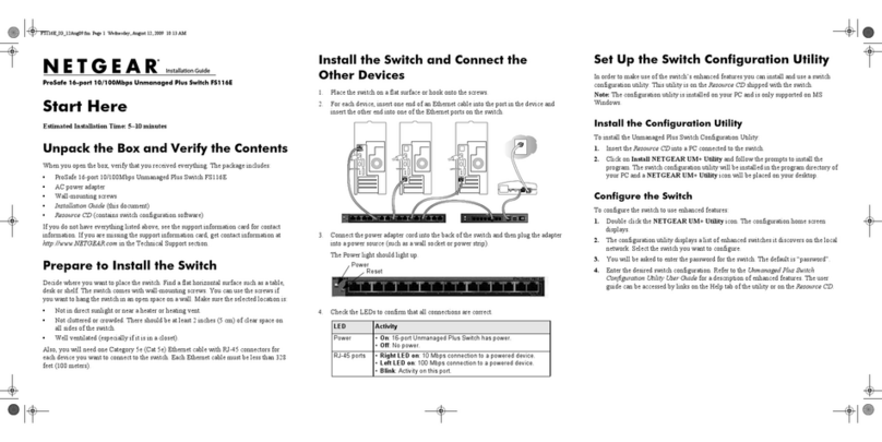 NETGEAR ProSafe Plus FS116E User manual NETGEAR ProSafe Plus FS116E User manual