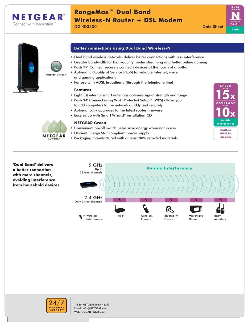 NETGEAR DGND3300 - RangeMax Dual Band Wireless-N DSL Gateway Wireless... User manual NETGEAR DGND3300 - RangeMax Dual Band Wireless-N DSL Gateway Wireless... User manual